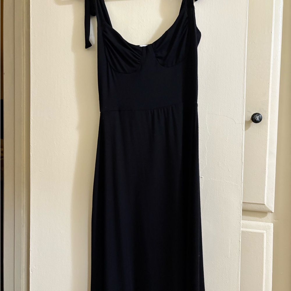 Reformation Jeans Black Swing Dress